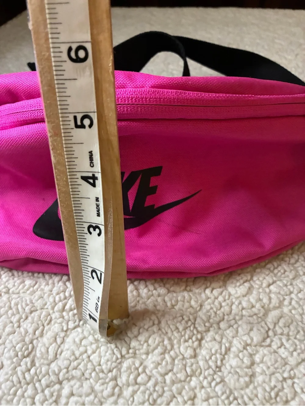 Nike Heritage Pink Fanny Pack Waist Bag Belt Bag Black Logo